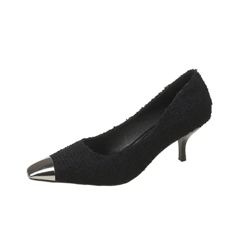 Xingdiman Slim Heel High Heels Women's Black Gift Box Set-11
