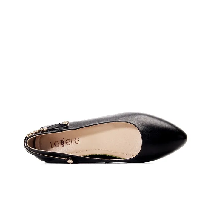 LESELE High Heels Women's Black/Beige-3