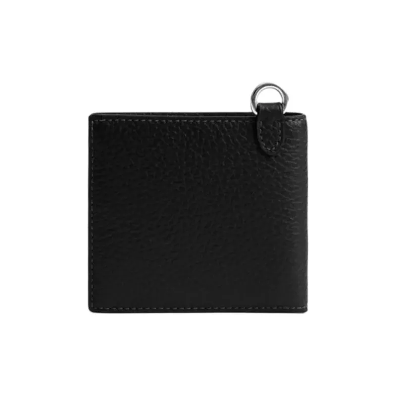 COACH Cow Leather Wallet Mini Men's Black-1