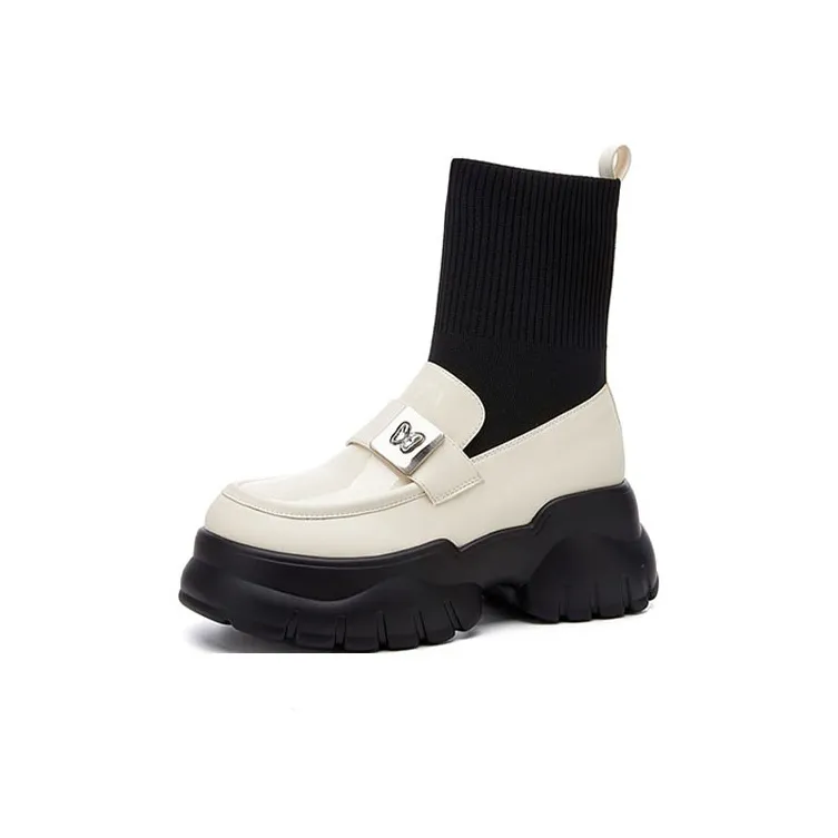 ST&SAT Ankle Boots Women's Black/Ecru-4