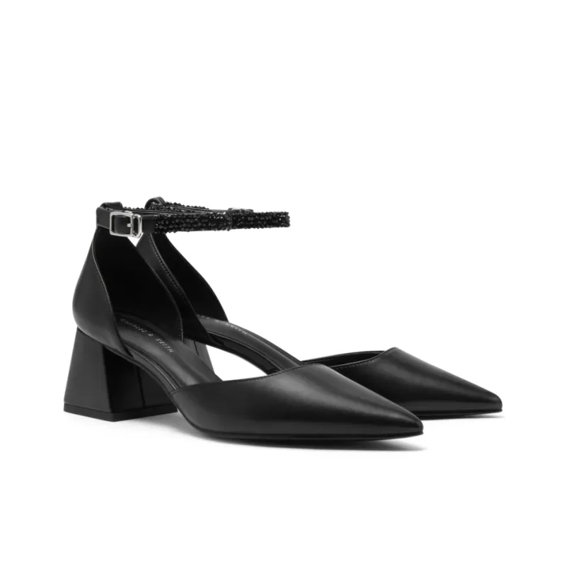 CHARLES&KEITH Chunky Heel High Heels 5.5cm Women's-7
