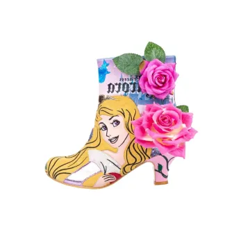 Disney x IRREGULAR CHOICE Princess Of Beauty Ankle Boots Women's Pink