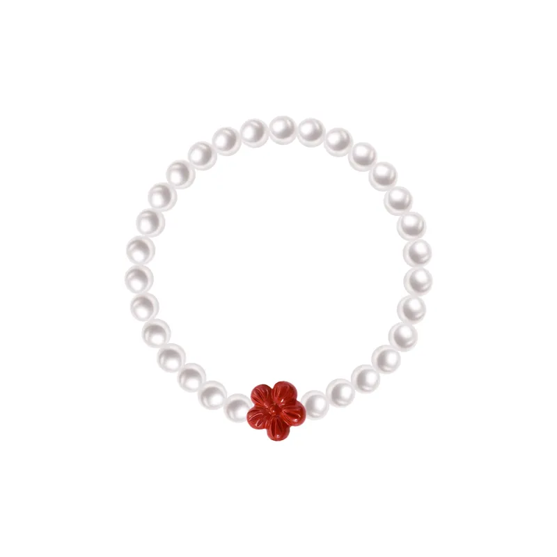 SIMPLE JOYS Shell Pearl Beaded Bracelet Stretch Women's-0