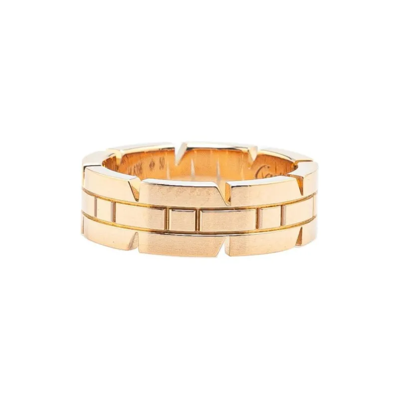Cartier 2000 2020 18K Rose Gold Tank Francaise Ring-2
