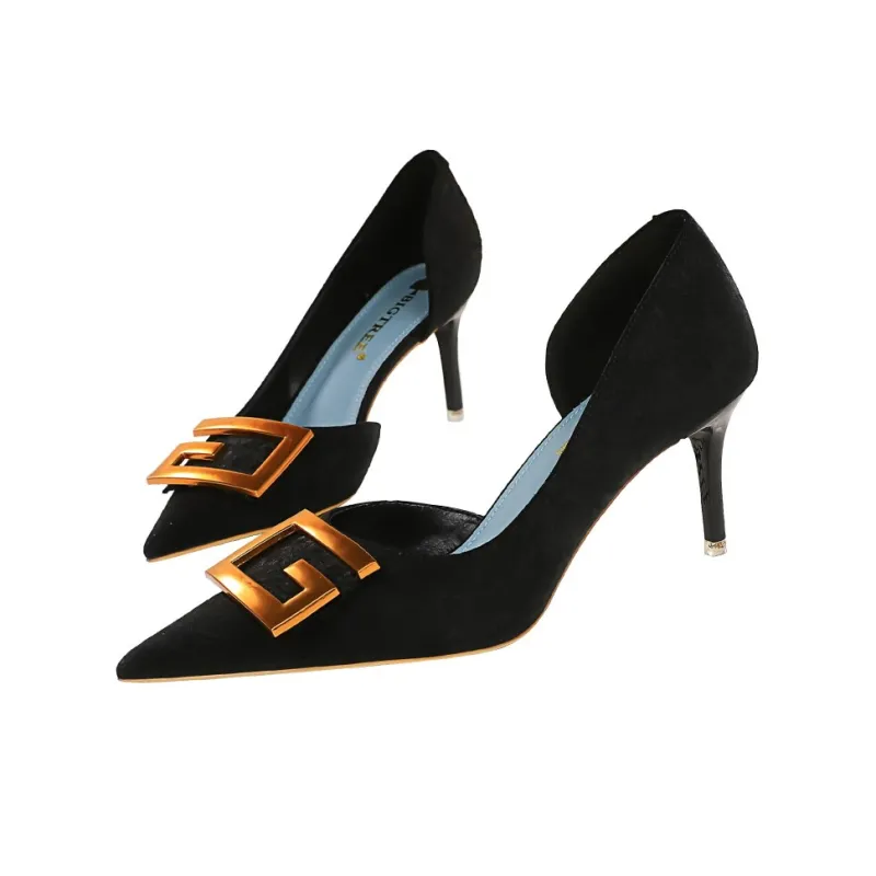 QITUMAUL Slim Heel High Heels Women's-2