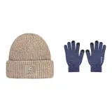 Brown Cap+Navy Blue Glove