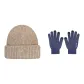 Brown Cap+Navy Blue Glove