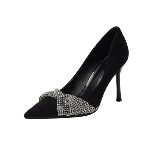 YAFEI XUANYU Slim Heel High Heels 9cm Women's Black
