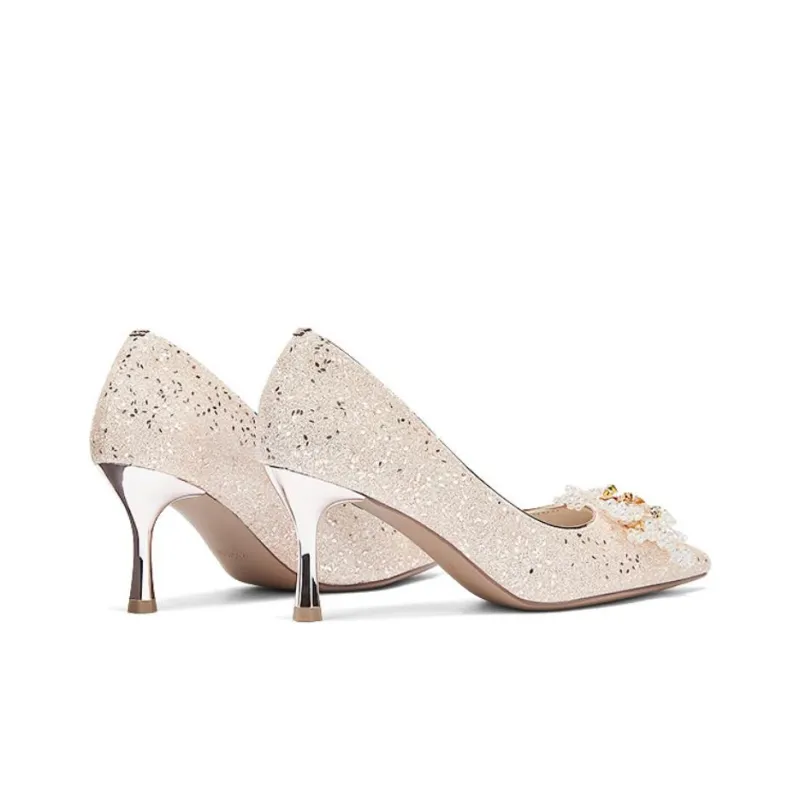 DAPHNE Wedding Shoes Collection Slim Heel High Heels 7cm Women's-5