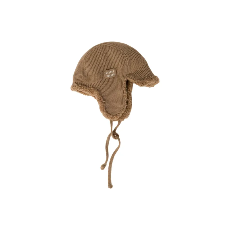 MIU MIU Wool Hats & Caps Unisex Camel Brown-1