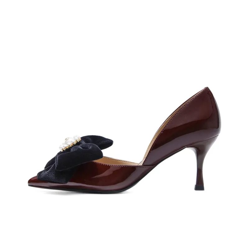 ZSAZSAZSU High Heels Women's Dark Red-0