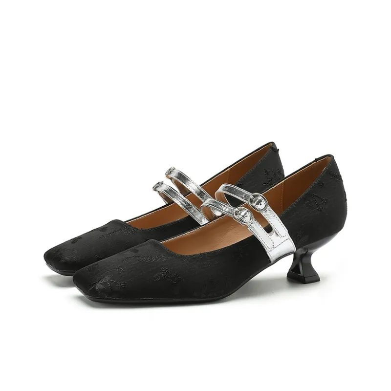 Zubumei Slim Heel High Heels 4CM Women's-1