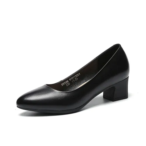 SHOUBA Chunky Heel High Heels Women's