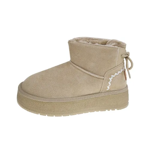 ANNAI Warm Wear Resistant Height Increasing Coverage Short Snow Boots Women's
