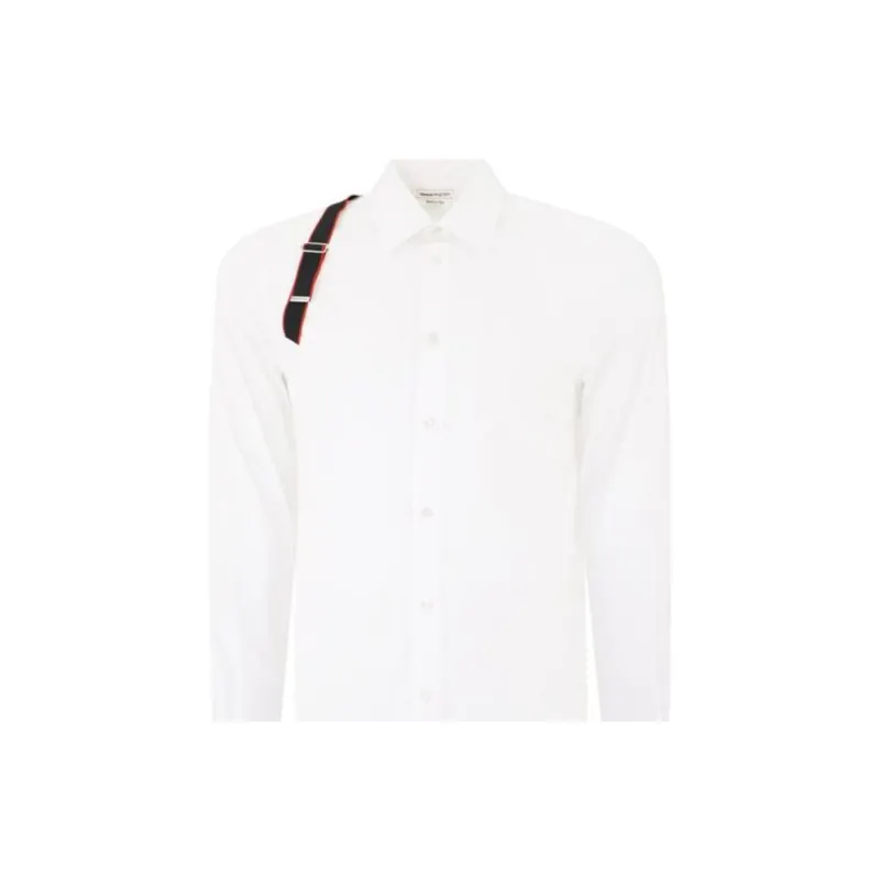 Alexander McQueen Logo Tape Harness Detailed Shirt-6