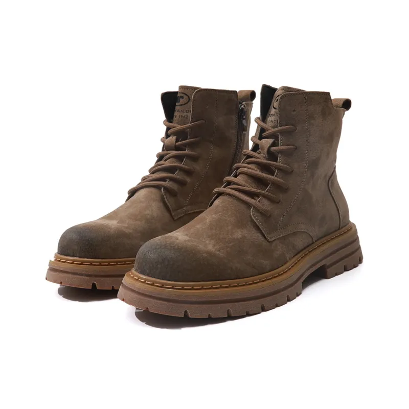 TOM TAILOR Warm Brown Comfortable Urban Techwear Work Boots Short Martin Boot Men's-7