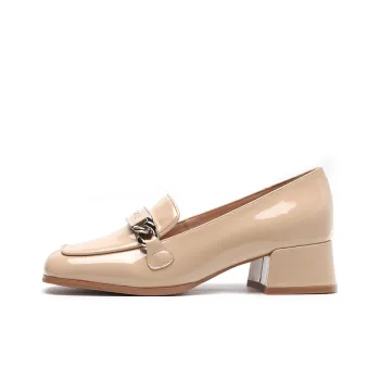 Satchi Block Heel High Heels Women's Nude