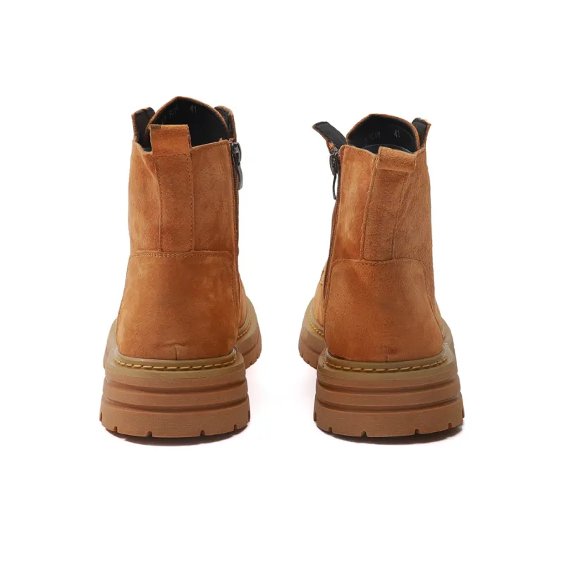 TOM TAILOR Warm Brown Comfortable Urban Techwear Work Boots Short Martin Boot Men's-3