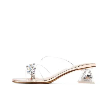 HARSON Slide Slippers Women's Champagne/Silver