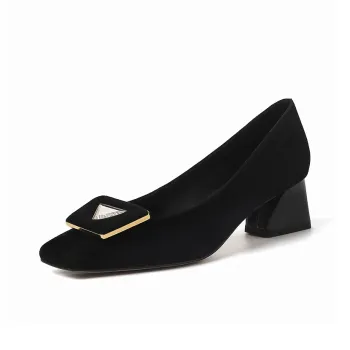 Bai Shiting Chunky Heel High Heels 4.5cm Women's