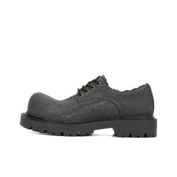 CROOKED CARD Anti Slip And Wear Resistant Height Increasing Low Top Casual Shoes Unisex Gray