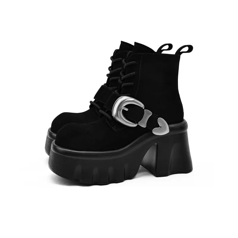 KMD Ankle Boots 9.5CM Women's Black-1
