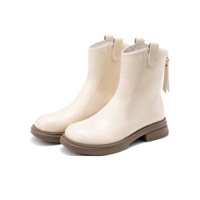 AOKANG Ankle Boots Women's Ecru-2