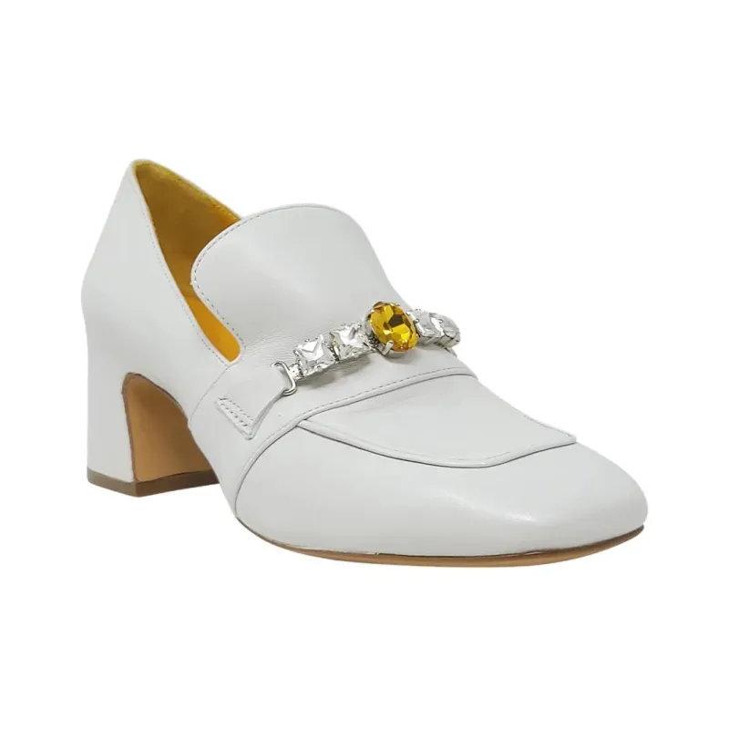 MADISON MAISON Chunky Heel High Heels 6.5cm Women's White-1