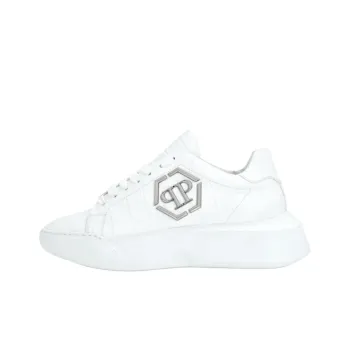 PHILIPP PLEIN Crocco Low Top Casual Shoes Unisex White