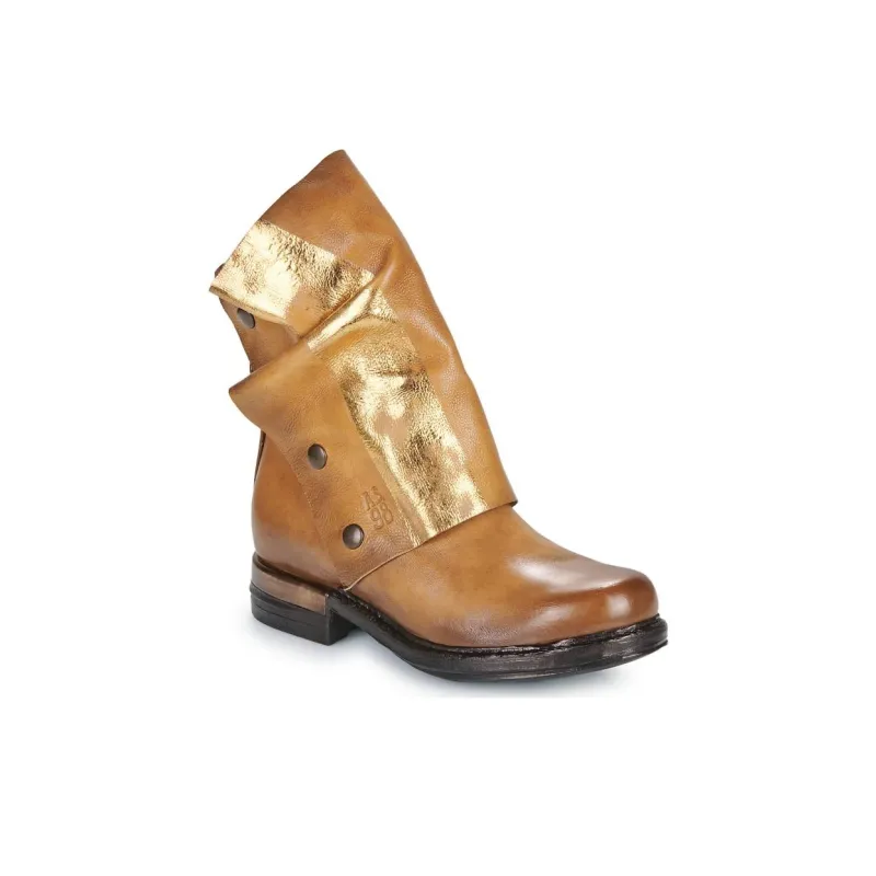 AirStep AS98 Ankle Boots 4cm Women's Gold-2
