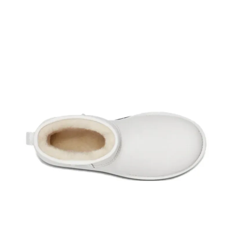 UGG Classic Mini Side Logo Boot Ultra Matte White Women's-4