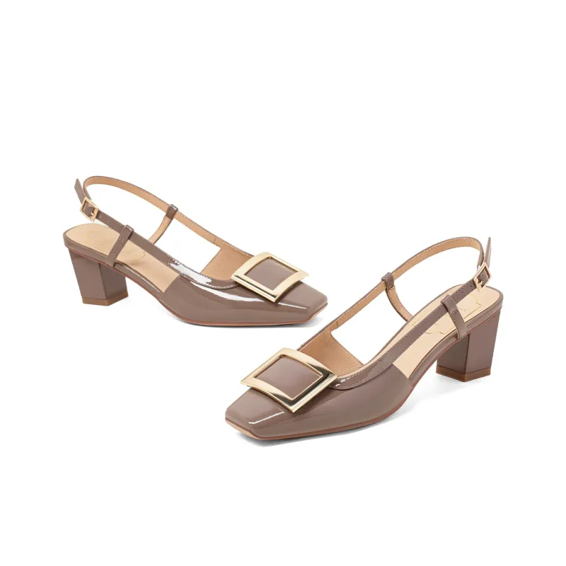 COMELY Chunky Heel High Heels 5cm Women's-2