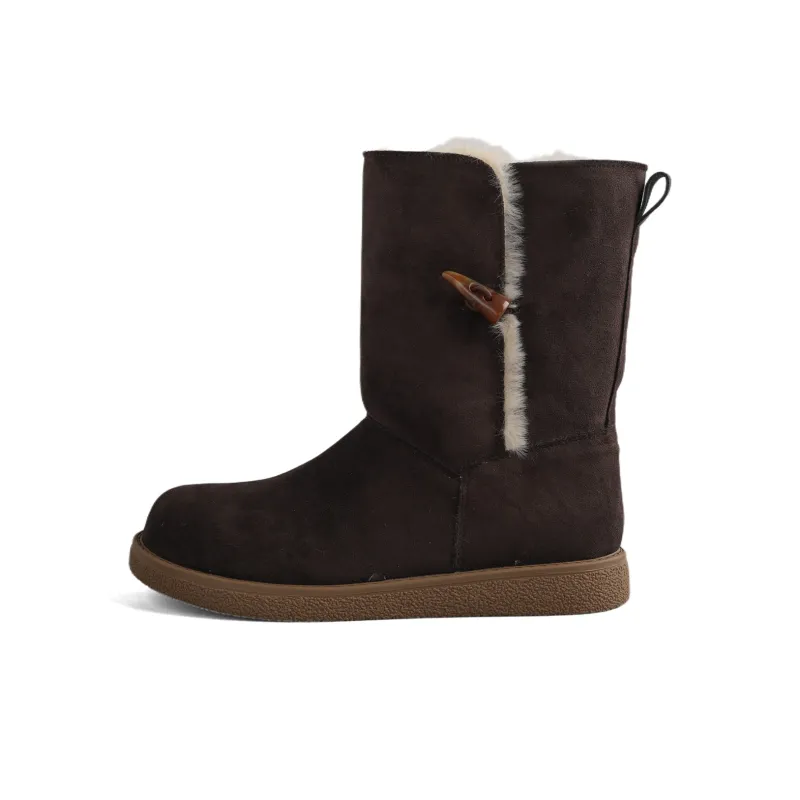 An Old Man Snow Boots Women's Brown/Khaki/Black-3
