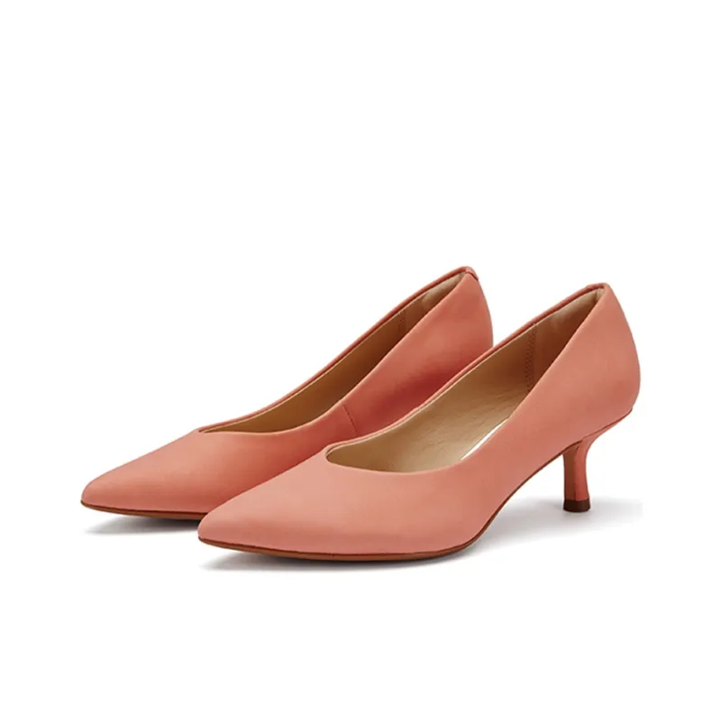 Clarks High Heels Women's Light Coral Red-2