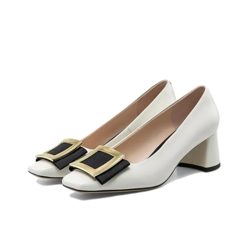 NINE WEST Chunky Heel High Heels 4.5cm Women's-7