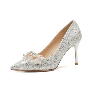 HKCP High Heels Women's Silver, Champagne