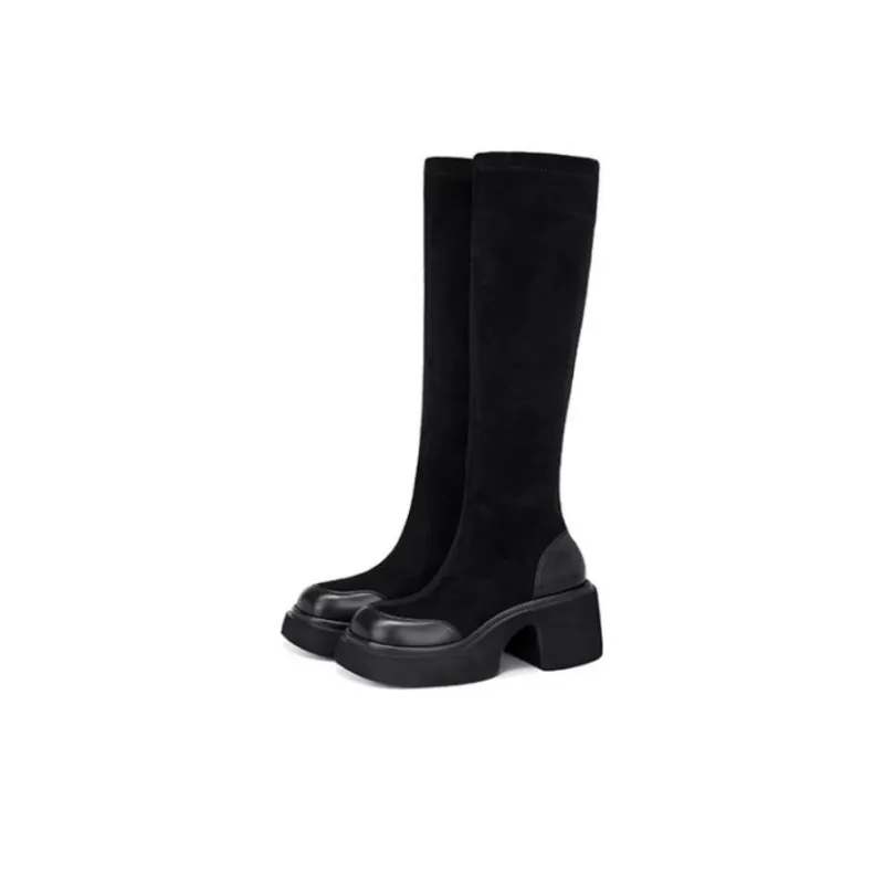 JESSICA SOPHIA Knee high Boots 5.5cm Women's Black-3
