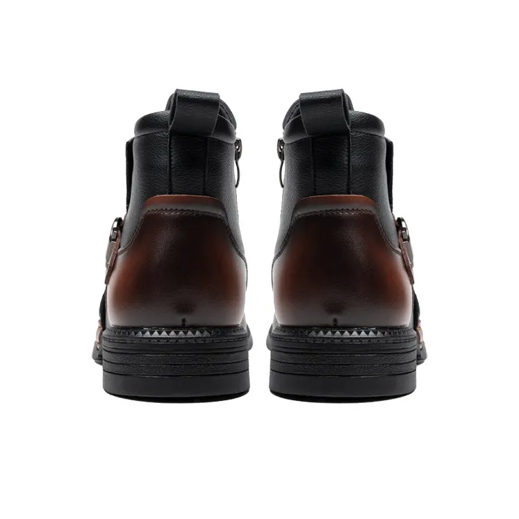 YEDANI Ankle Boots Men Black/Brown-3