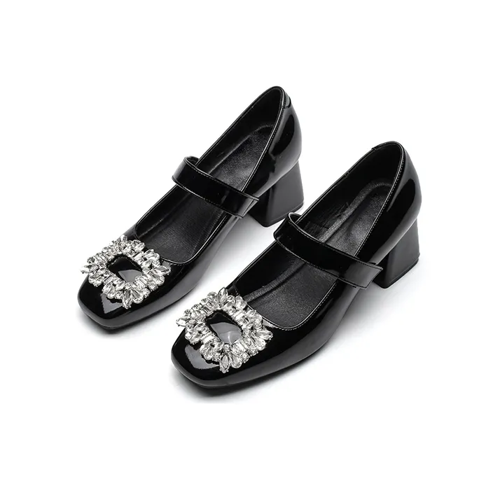 KATHRYN WILSON Chunky Heel High Heels 6CM Women's Black-3