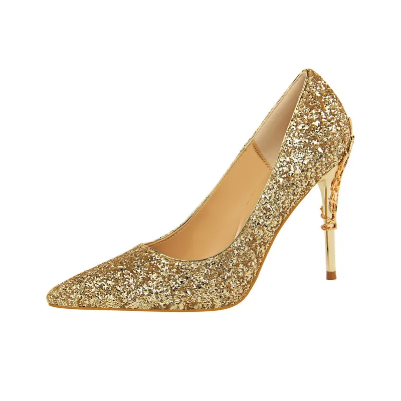 QITUMAUL Slim Heel High Heels 9.5cm Women's-19