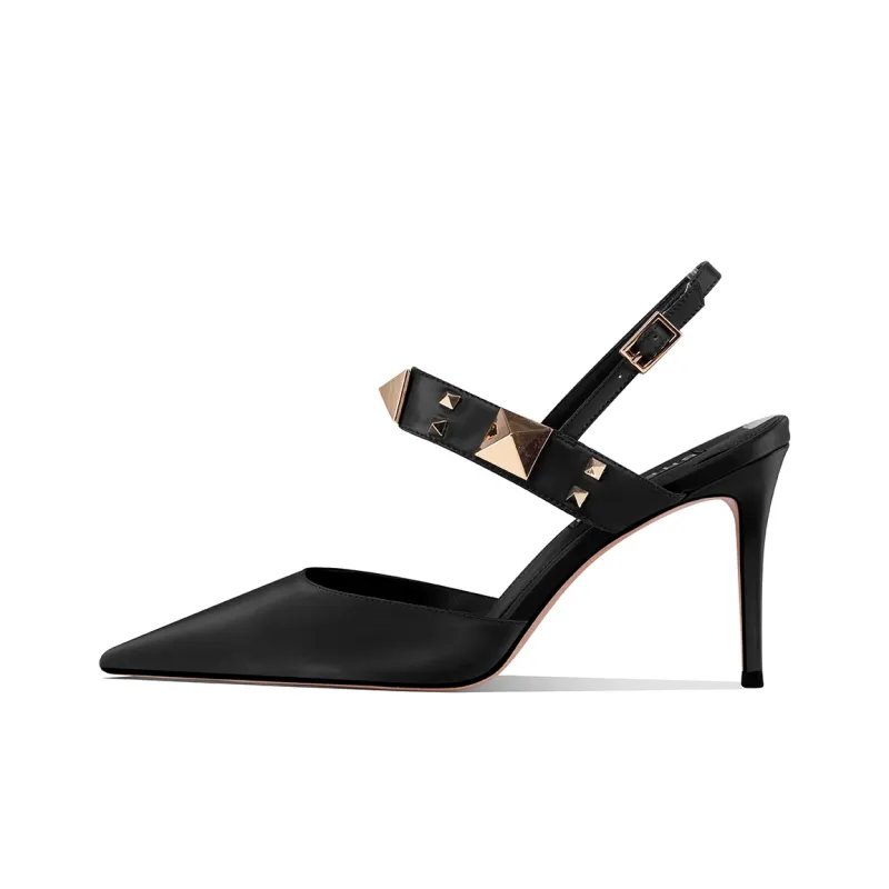 Shesrim Slim Heel High Heels 8.5cm Women's Black-0