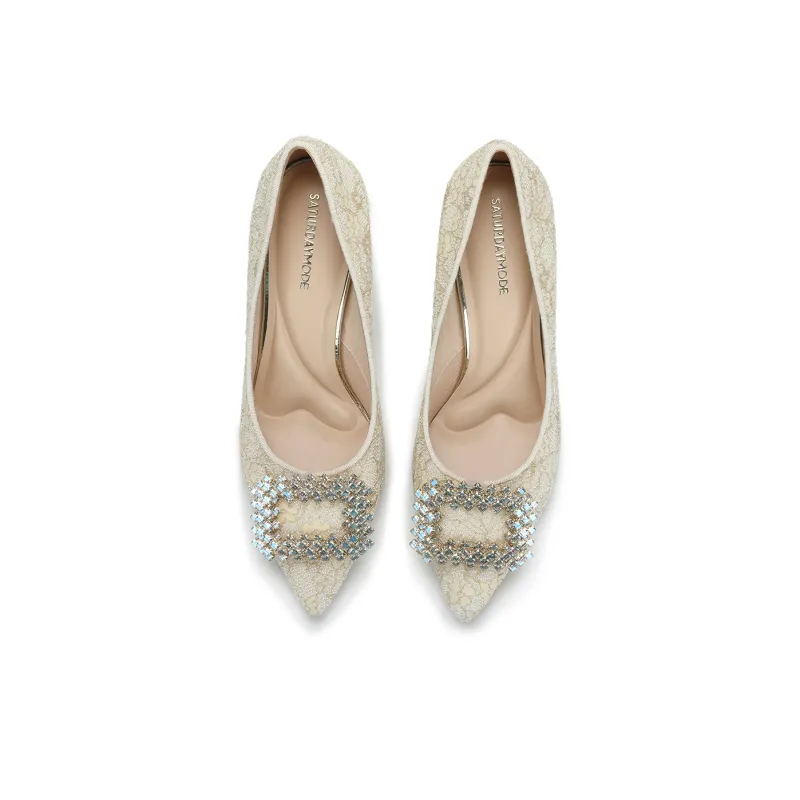 SATURDAY MODE Slim Heel High Heels 7.5cm Women's-3