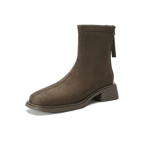 【dme】 Ankle Boots 3.8cm Women's Army Green