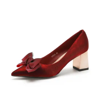 HKCP Chunky Heel High Heels 6.5cm Women's
