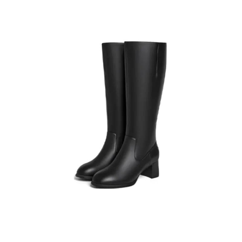Hush Puppies Knee-high Boots High Heel Women's Black-2