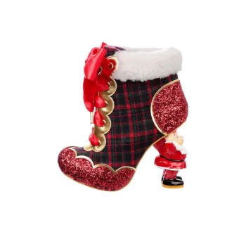 IRREGULAR CHOICE Chimney Chum Ankle Boots Women's Red