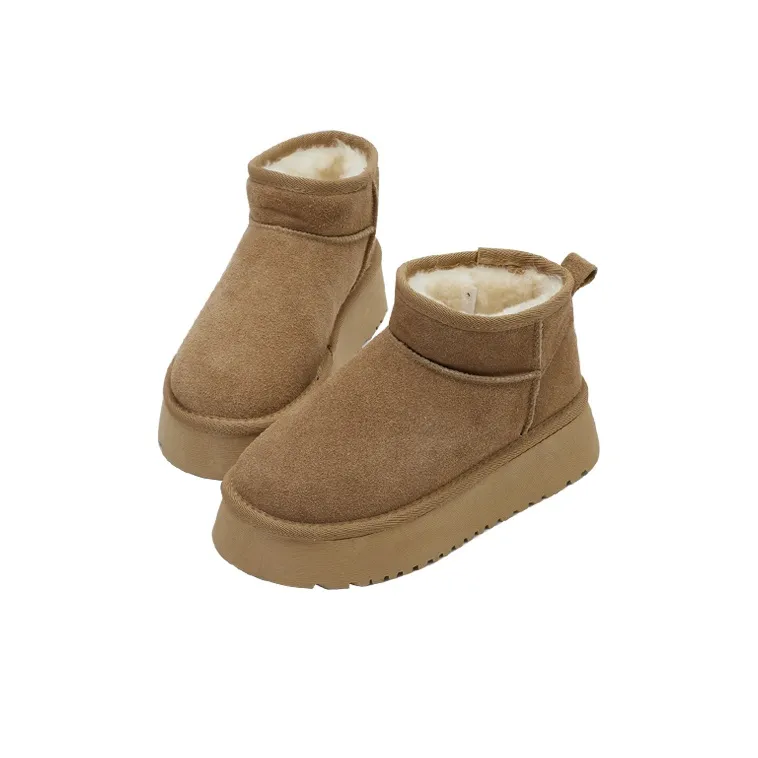 GRACEGIFT Snow Boots Women's Camel-2