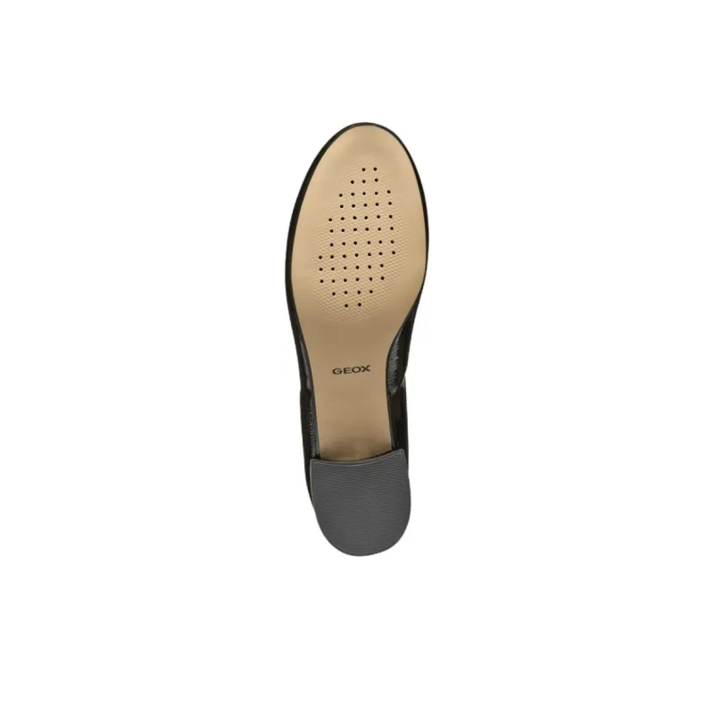 GEOX Floretia Chunky Heel High Heels 3.5cm Women's Black-5