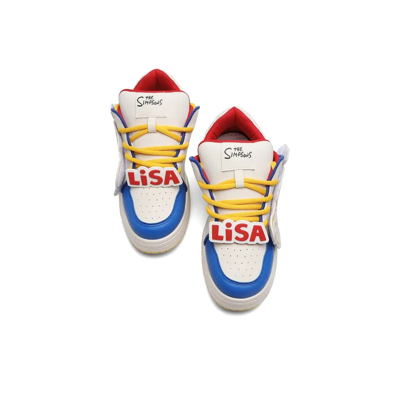The Simpsons Skateboard Shoes Unisex Low Top Chic Yellow/Black/White-5