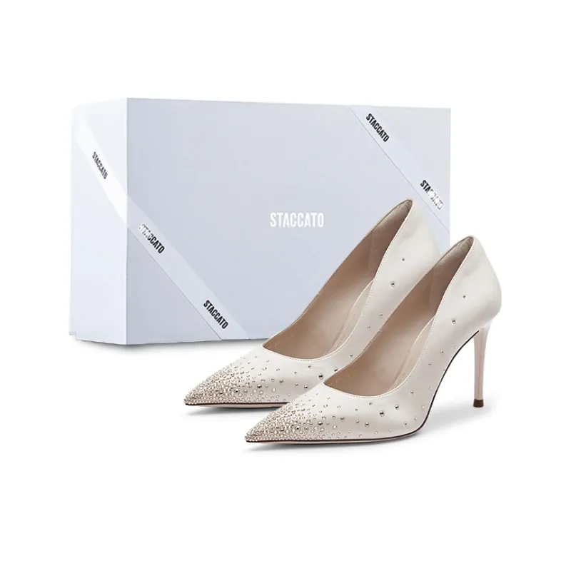 Staccato Slim Heel High Heels 10.5cm Women's-6